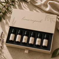 Lionwrapack OEM Coffret de parfum personnalisé avec tiroir, emballage élégant à imprimé botanique, boîte en papier rigide de qualité supérieure