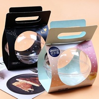 Boîte en PET en forme de boule pour chocolats, truffes, macarons, mousse au chocolat, emballage, vente chaude