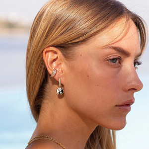 <b>Clip</b>-On Earrings Stainless Steel Channel Setting Square Diamond Geometric Design For Women Gift Jewelry - Product Image 4