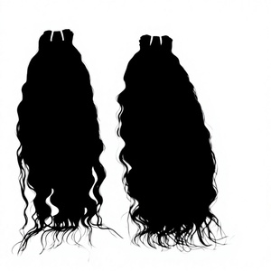 <span class=keywords><strong>Yamuna</strong></span> Enterprises Extensions de cheveux naturels bouclés vierges indiens Remy, 24 pouces, double trame tissée à la machine, 100 grammes - Product Image 3