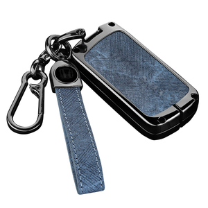 Funda de Cuero y Aleación de Zinc para Llaves de Coche <span class=keywords><strong>Honda</strong></span> Accord Civic Jade STEP WGN Elysion MPV, con Anillo para Llaves - Product Image 1