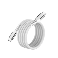 Câble de charge magnétique pour téléphone 2025, nouveau modèle, enroulable, charge rapide 5A, cuivre pur, nylon tressé, USB-C, pour iPhone 15 Pro