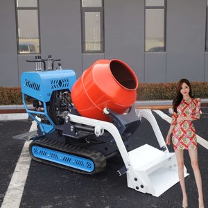 รถตักขนาดเล็ก EPA Engine Mini Crawler Loader 1 ตัน พร้อมเครื่องผสมคอนกรีตแบบเคลื่อนที่ได้ ใช้เครื่องยนต์เบนซินหรือดีเซล - Product Image 1