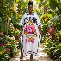 Robe longue en soie douce anti-rides, style kaftan africain boubou, pour femme, mariage, bohème, décontractée, grande taille, été – Nouvelle collection en promotion