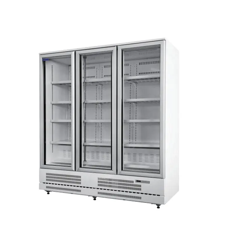 Вертикальная стеклянная дверь морозильник холодильное оборудование безупречная отделка холодильника