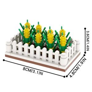 Blocs de construction en plastique en gros, série Ferme et Jungle, modèles de champs de maïs et de plantes, jouets promotionnels pour les 14 ans et plus - Product Image 2