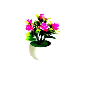 Planta Artificial de Camelia Qi Xing de 18 cm de Altura, Maceta de Plástico, Decoración para Interiores - Product Image 4
