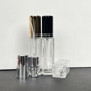 B053-10 Mini Portátil 10mL Tamanho Viagem Perfume <span class=keywords><strong>Tester</strong></span> Garrafas De Vidro Recarregáveis Screw Cap Impressão de tela preta prata ouro - Product Image 4