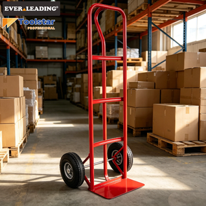 <span class=keywords><strong>Chariot</strong></span> à main robuste de 600 lb <span class=keywords><strong>avec</strong></span> roues pneumatiques de 10 pouces, <span class=keywords><strong>chariot</strong></span> de manutention en acier thermolaqué pour entrepôt et logistique - Product Image 4