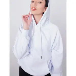 เสื้อฮู้ดแขนยาวผู้หญิงเวเทก้า มีกระเป๋าจิงโจ้ ไหล่ตก สายรูดปรับได้ - Product Image 1