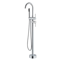 Robinet de baignoire en cuivre, mitigeur d'eau adapté aux salles de bain d'hôtel, ensemble de douche sur pied à 2 fonctions
