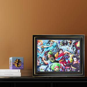 Ventes directes d'usine 3D stéréo peinture cadre Photo une pièce Anime <span class=keywords><strong>chapeau</strong></span> de paille <span class=keywords><strong>Pirate</strong></span> groupe famille Portrait papier papier artisanat - Product Image 5