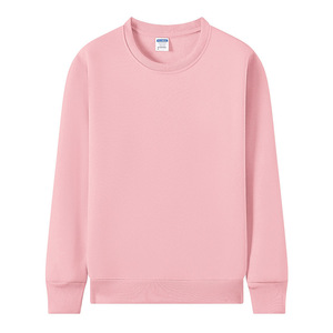 Fleece Lined Crew Neck Sweatshirt Orange Workwear Custom Logo Printing Enterprise Factory Uniforms - Product Image 2