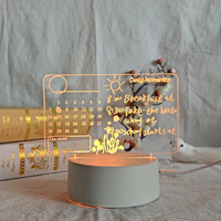 Boce effaçable LED veilleuse Transparent 3D acrylique sommeil lumière mariage noël Halloween Graduation bricolage Table décoration cadeau