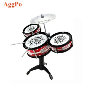 Барабанный набор для детей 3-5 штук с престолом, тарелка и пары барабанных палочек, набор барабанных барабанов для начинающих