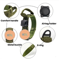 Collier pour Chien Tactique avec Support AirTag 100% Étanche, Collier GPS pour Animaux de Compagnie Moyen et Grand, Collier pour Chien Réglable