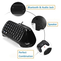 Clavier de manette sans fil avec station de charge pour manette PS4 Chatpad pour accessoires PS4 Message Chat pour Playstation 4 Slim
