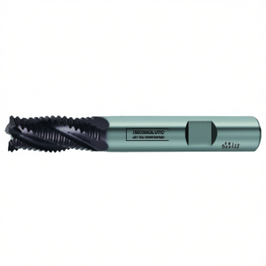Fresa de extremo HSS-Co TA1419 con recubrimiento de TiAlN, helicoidal de 30 grados, 4 filos para desbaste con vástago Weldon - Product Image 2