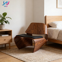 Fauteuil individuel moderne en bois, dossier haut, durable, pour salon et extérieur