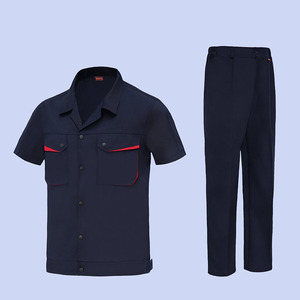 作業服 - 夏用半袖快適工場作業服 - 労働保護服 - Product Image 1