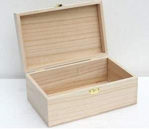 กล่องไม้บานพับขนาดใหญ่ราคาถูก Paulownia อาหารเค้กของขวัญกล่องเก็บบรรจุภัณฑ์ที่มีโลโก้เผาที่กำหนดเอง - Product Image 6