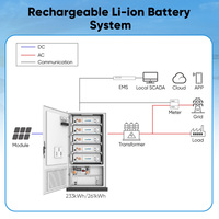 Usine 832V 314Ah Armoire de batterie pure refroidie par liquide extérieure 261kWh Capacité IP65 pour le stockage d'énergie C & I