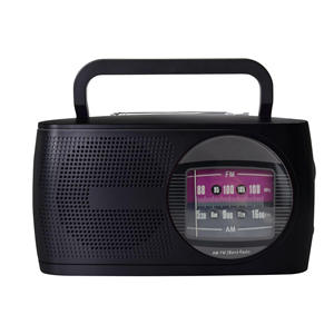 Radio Portátil Clásica AM/FM de Dos Bandas con Altavoz Integrado, Antena Telescópica y Asa, Alta Fidelidad - Product Image 1