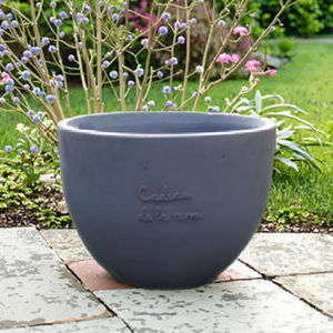 Pot bunga tanah liat serat warna-warni, pot taman luar ruangan ramah lingkungan dengan lubang drainase - Product Image 4