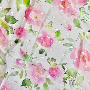 Vàng Splash <span class=keywords><strong>Rayon</strong></span> Kim Loại In Vải Lụa Giống Như Treo Lên Dệt Cho Phụ Nữ Dresses Chiếc Khăn Áo Cánh Thanh Lịch Mặc Mới - Product Image 4