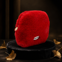 Trousse de Toilette en Peluche Tendance pour Femme, Sac de Voyage Portable en Fausse Fourrure Grande Capacité avec Fermeture Éclair, Doux et Pratique pour Filles