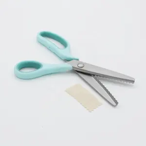 Custom China Manufacturer Left and Right Hand Tailoring Trimming Sewing Tailor Scissors with Zigzag serrated blade