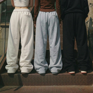 Pantalon de survêtement ample pour homme, coupe large, style streetwear, en coton, personnalisable avec logo TKAN841 – Nouveauté fournisseur - Product Image 3