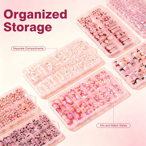 160 faux ongles carrés courts à presser pour les orteils, série couleur nude, pré-finis, pour manucure des pieds, DIY, salon <span class=keywords><strong>de</strong></span> manucure - Product Image 3