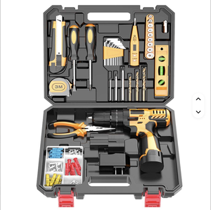 WKC Complete <b>Set</b> Kit Chrome Vanadium Steel Tools Pickaxe Digging <b>Screwdrivers</b> Hard Case-Auto Repair Home Hardware WKC-12V Rechar - Product Image 3