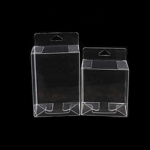 Custom Square PET Transparent Cube PVC Packaging Clear <b>Plastic</b> Acetate <b>Box</b> With Hanging - Product Image 6
