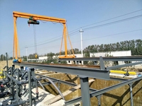 Grue portique simple à moteur et transmission par engrenages de 5 et 10 tonnes, portable, petite, marque Mingdao