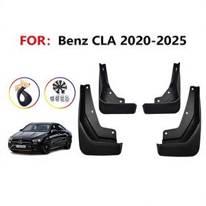 FOR Mercedes-Benz CLA Mud Flaps 2013-2024 Black <b>Plastic</b> Tire Mudguards Car Deflectors - Product Image 5