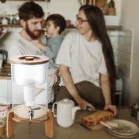 Healthy Life Dispenser Filter Air Alkali Kaca Sistem Penyaringan Air Meja Menghilangkan Klorin Logam & Sedimen