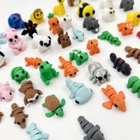 Animaux de bureau et jouets de récompense pour enfants, mini-jouets anti-stress animaux imprimés en 3D pour récompenses de coffre au trésor