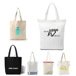 ขายส่งกระเป๋าโท้ตธรรมดาถุงผ้าใบผ้าฝ้ายรีไซเคิลพร้อมโลโก้ - Product Image 4