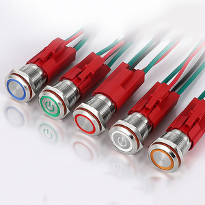 การนำไฟฟ้าได้ดีเยี่ยม คอนแทคโลหะผสมเงิน 19 มม. 10A สวิตช์ปุ่มกดโลหะ - Product Image 1