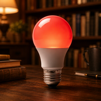 Ampoule LED A60 à intensité variable sans scintillement, lumière rouge profonde 670 nm, sans lumière bleue, lampe de thérapie du sommeil, améliore le rythme circadien, ETL CE