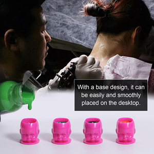 Vasos Desechables de Plástico para Tinta de Tatuaje, Vasos para Pigmento de Maquillaje Permanente para Suministros de Estudio de Tatuajes - Product Image 4