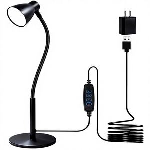 Lampe de bureau LED en aluminium CeSunlight pour la maison et le bureau, CRI 90+, lumière de lecture protectrice pour les yeux, col de cygne flexible, certifiée CE (adaptateur inclus) - Product Image 1