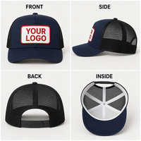 Casquette de camionneur personnalisée, 2 couleurs, dos en maille, logo brodé, visière incurvée, casquette de baseball réglable, vente en gros, OEM, faible MOQ