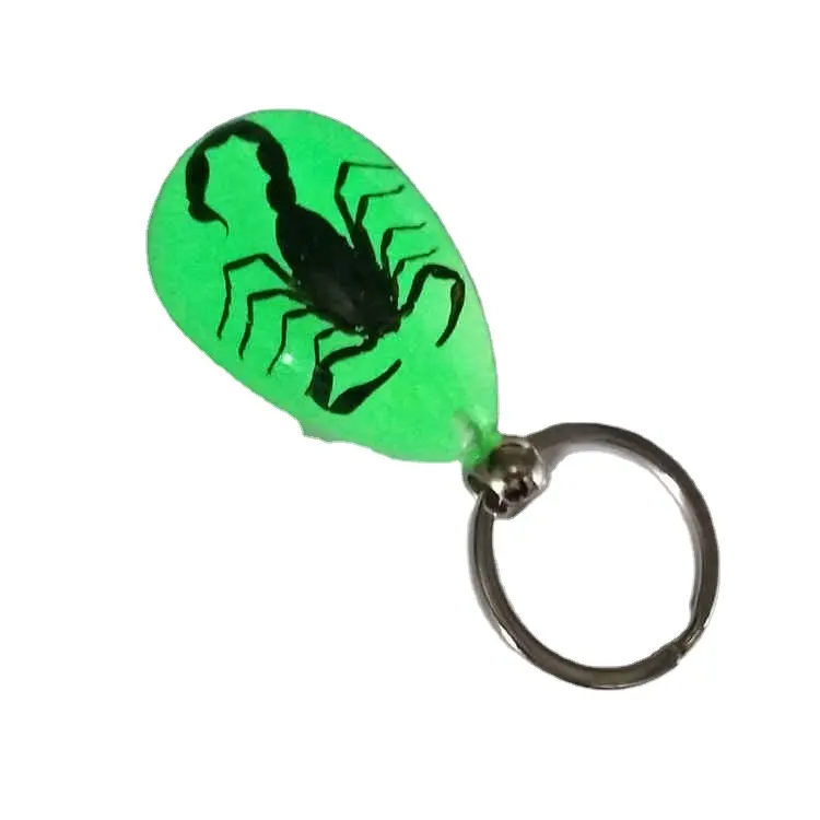 Luminous Scorpion Keychain - New Luminous Product Real CrabとScorpion Key ChainバッグCarキーリング