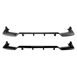 Amp Z Audi A3 8Y Sline Sedan Rear Lip Spoiler <b>Corner</b> <b>Protectors</b> Matte Piano Black Carbon Fiber Texture - Product Image 3