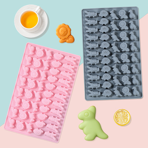 Moule à bonbons en silicone antiadhésif sans BPA, forme animaux de dessin animé, 40 cavités, certifié LFGB, par l'usine MUYULINS - Product Image 1