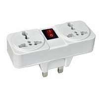 Adaptateur de voyage universel 2-en-1 flambant neuf avec prises UK/US/EU/AU, certifié CE ROHS, protection OTP/OVP, AC noir et blanc, ABS, cuivre