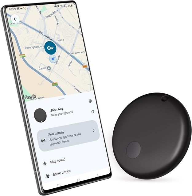 Smart Dog Tag Waterproof Key Finder Anti-Lost Locator for Google's Find Hub App Android Air Tag Key Chains